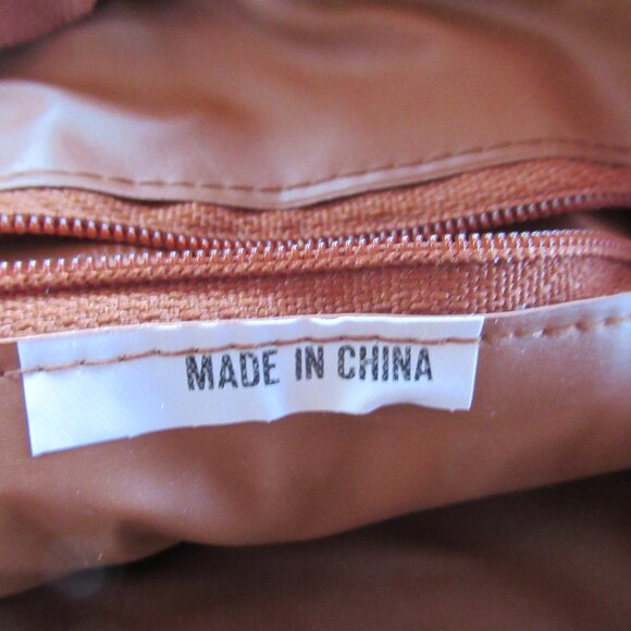 MODA Brand Women Bag Small Crossbody Handles Semicircular Brown Faux Crocodile - Picture 14 of 16